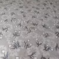 پارچه ملوس طوسی گلدار(تکه پارچه)