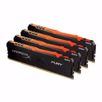 رم کینگستون HyperX FURY RGB 128GB 32GBx4 3200MHz CL16