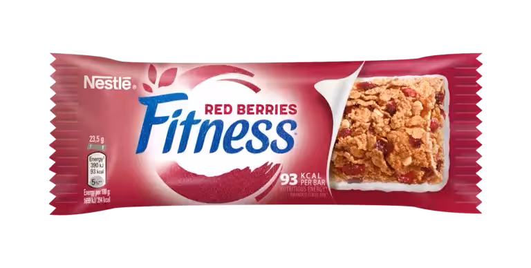 فیتنس بار رژیمی نستله با طعم توت فرنگی وزن 23.5 گرم