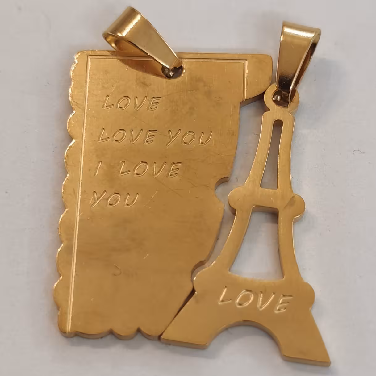 پلاک جفتی love.استیل رنگ ثابت