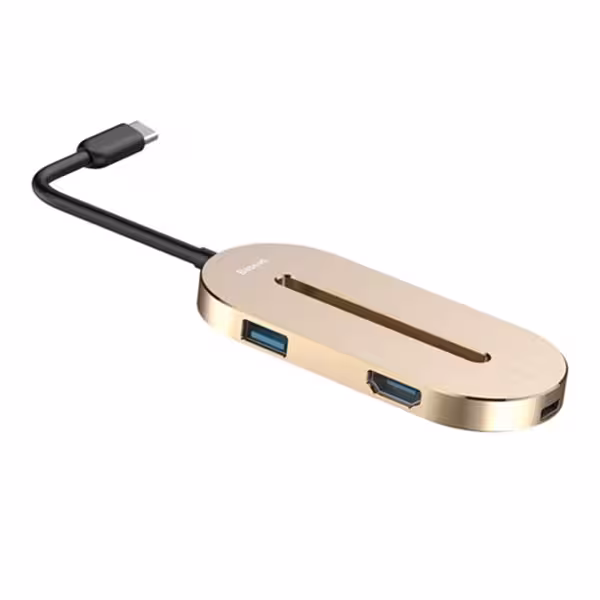 هاب تایپ سی بیسوس مدل O CABOOK-0V با 5 پورت