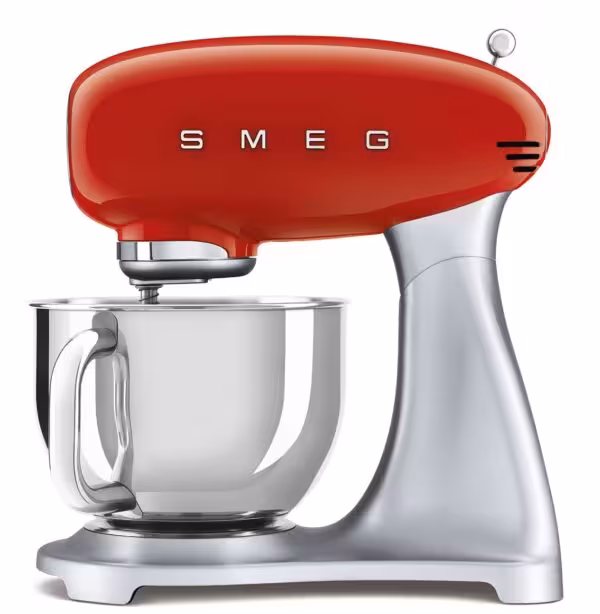 همزن اسمگ پایه استیل قرمز مدل Smeg SMF02RD