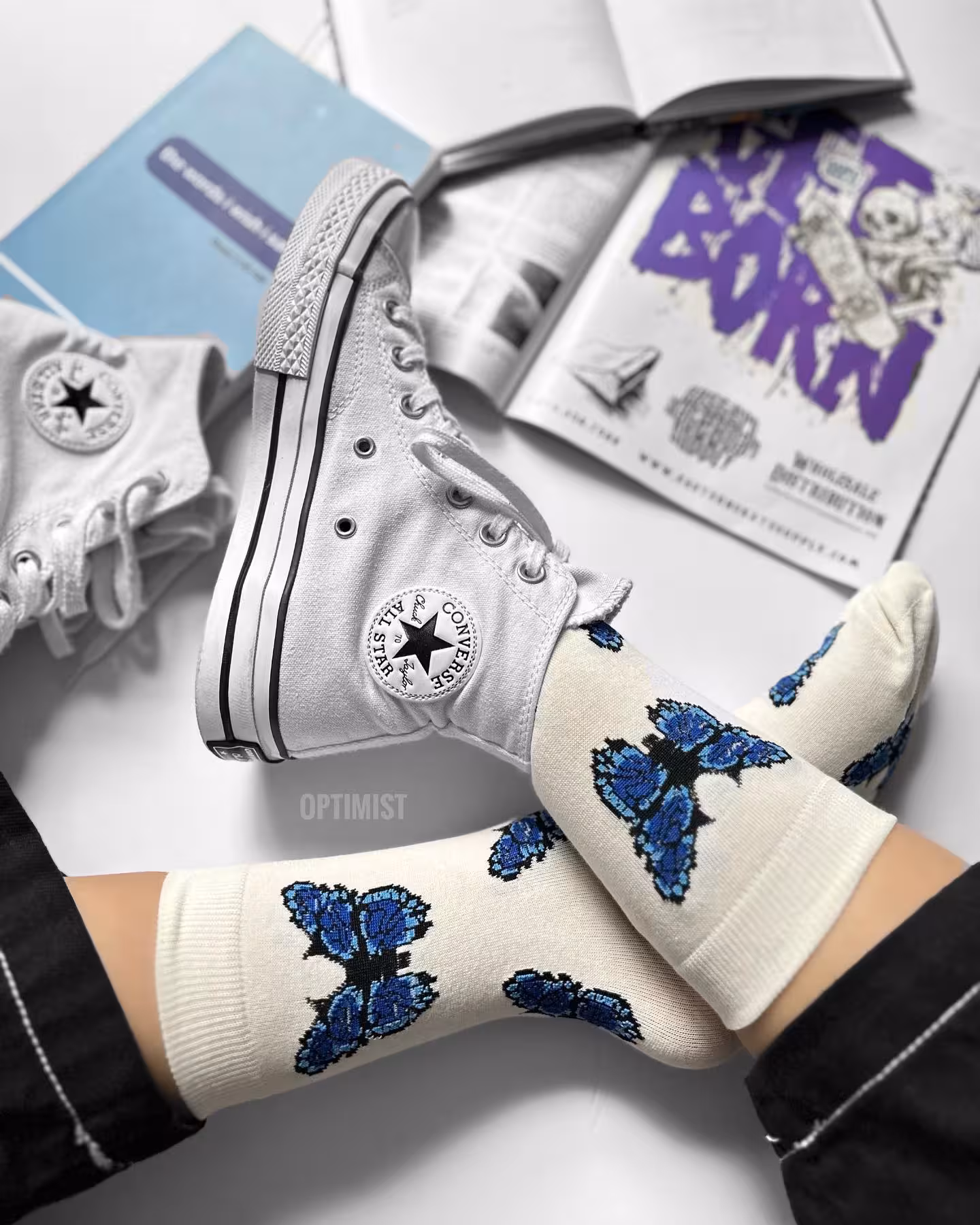 جوراب ساقدار آپتیمیست طرح پروانه