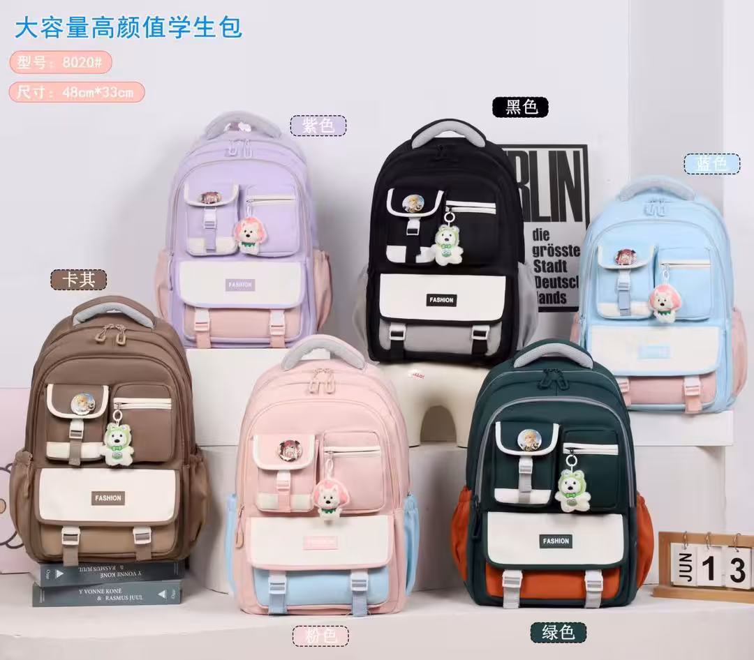 کوله وارداتی کد BB8020 رنگ بنفش سایز cm48*33