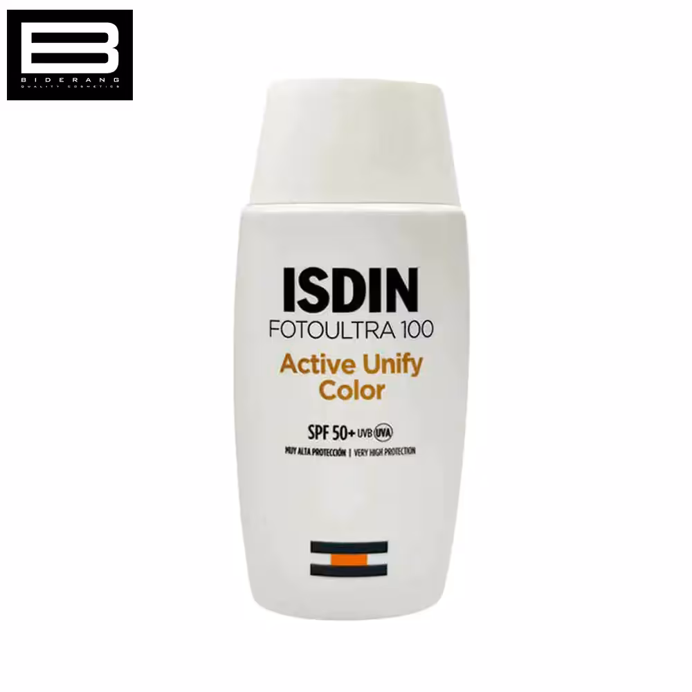 ضد آفتاب رنگی ایزدین مدل اکتیو یونیفای SPF 50 حجم 50ml