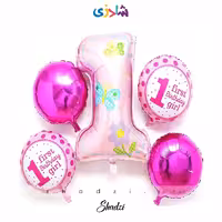 بادکنک 5 تکه یکسالگی دختر