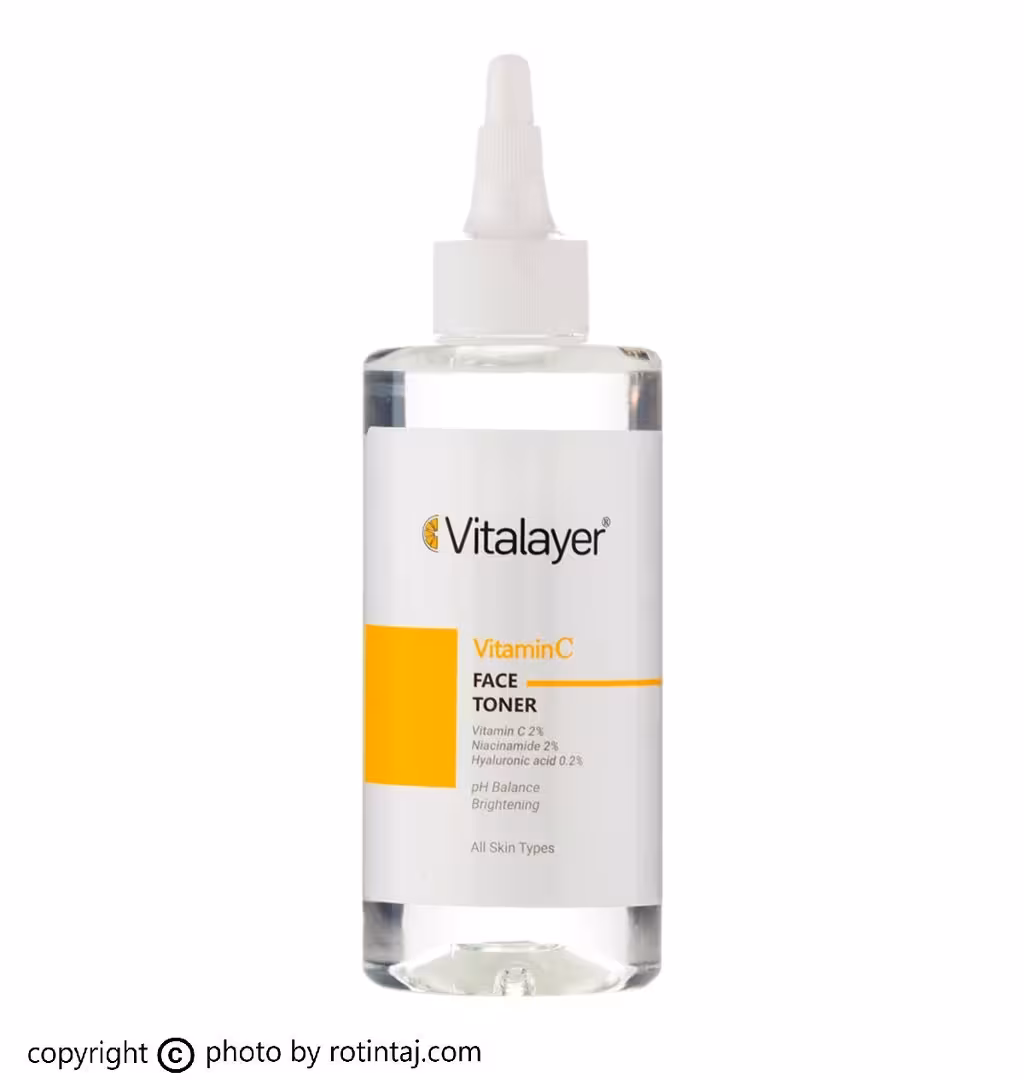 تونر ویتامین سی ویتالیر، تونر صورت انواع پوست Vitamin C ویتالیر 200 میلی