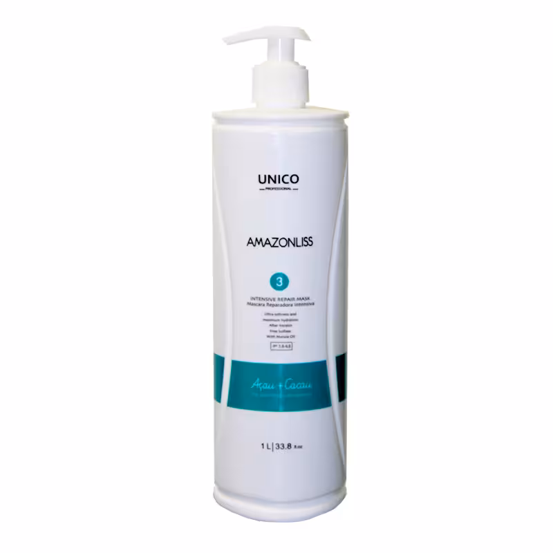 شامپو بعد از کراتین یونیکو (Unico) مدل آمازون لیس AMAZONLISS شماره 3 حجم 1000 میلی لیتر
