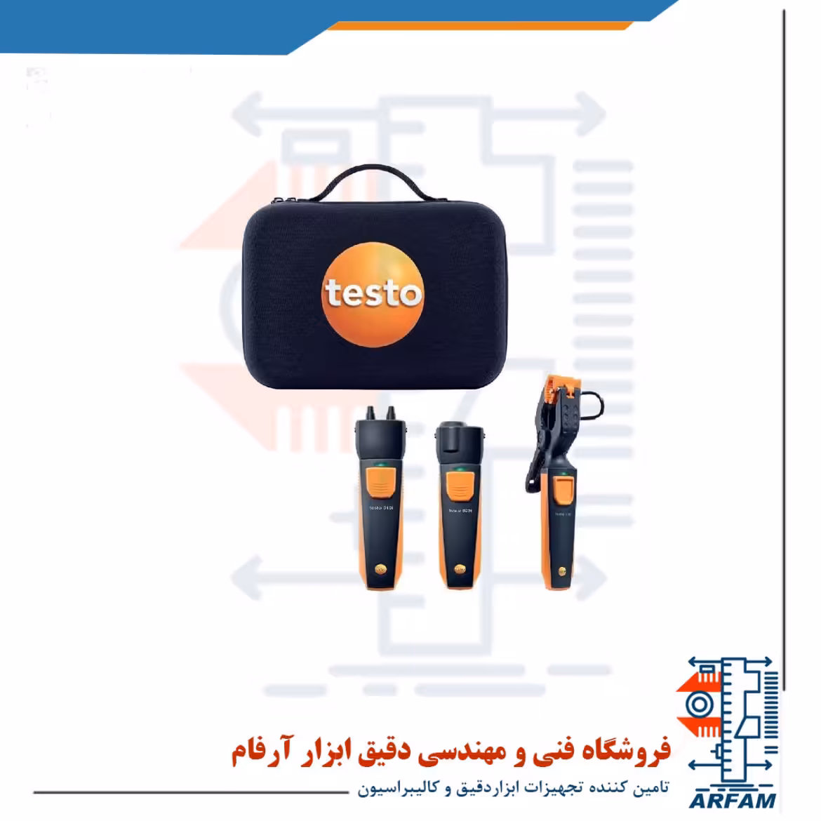 ترمومتر کلمپی و لیزری با مانومتر تفاضلی تستو TESTO 05630004