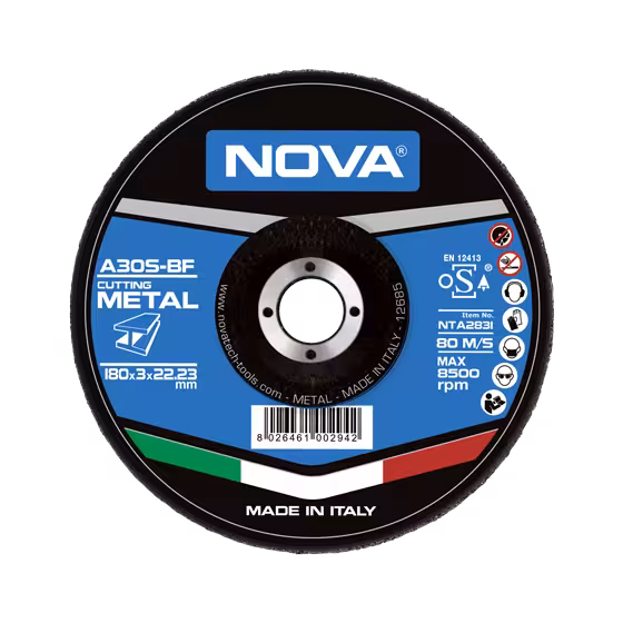 صفحه برش آهن 180 میلیمتری نووا سایز 22.23 * 3 * 180 مدل 2831