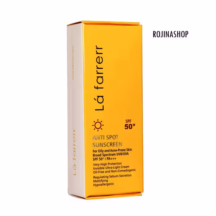 کرم ضد آفتاب و ضد لک بی رنگ لافارر مناسب پوست چرب و مستعد آکنه SPF50