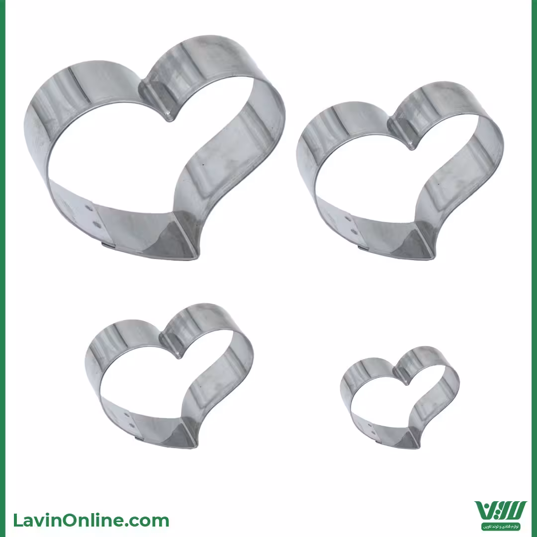 کاتر قلب کشیده (4 عددی)