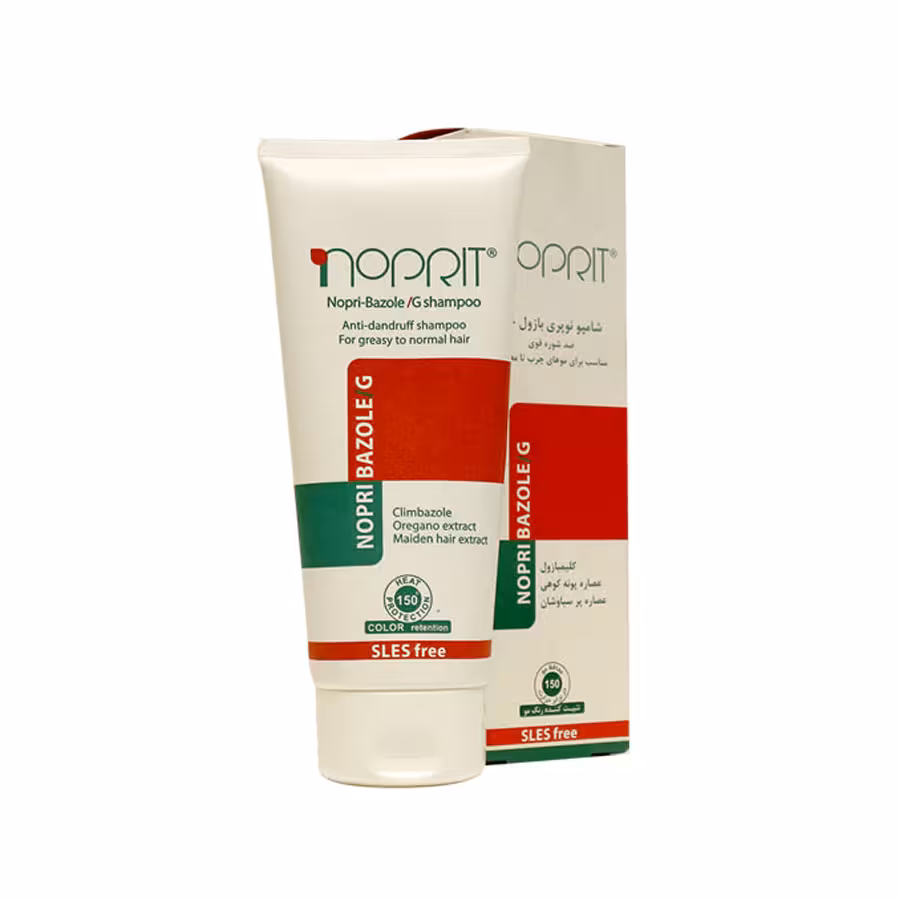 شامپو ضد شوره نوپری بازول جی نوپریت مناسب موهای چرب تا معمولی 200 میلی لیتر