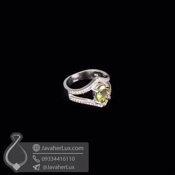 انگشتر نقره زنانه زبرجد _ کد : 100582