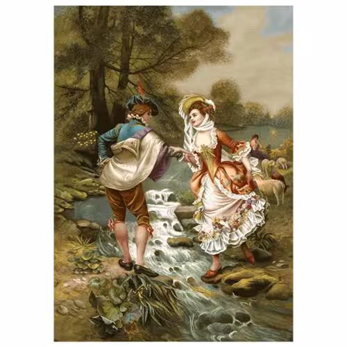 نخ و نقشه فرانسوی طرح عاشقانه کد 24282