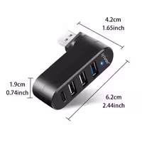 هاب 4 پورت برند آی ریور مدل RotoPro با استاندارد USB3.0