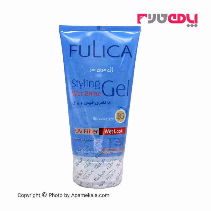 ژل حالت دهنده موی فولیکا (fulica) با ظاهری خیس و براق مناسب انواع مو 150 میل