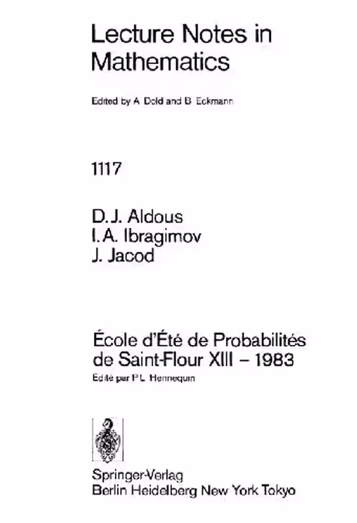 خرید و دانلود نسخه کامل کتاب Ecole d'Ete de Probabilites de Saint-Flour XIII