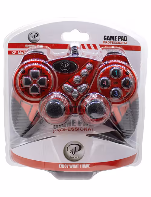 دسته بازی سیمی شوک‌دار Product مدل XP-MX214N قرمز