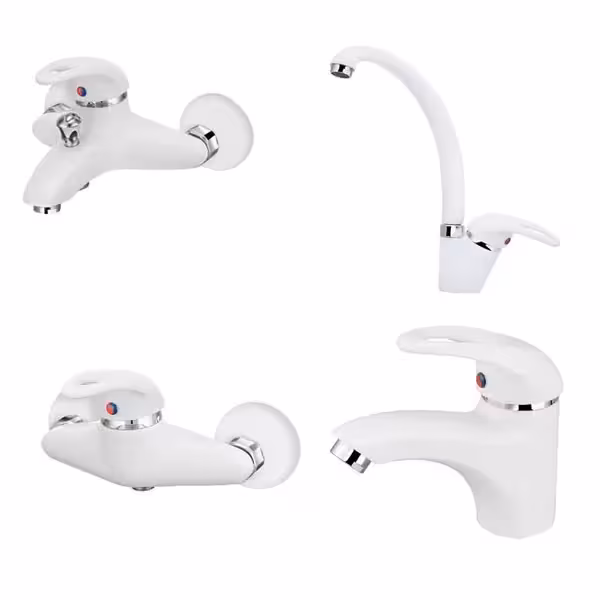 ست کامل شیرآلات کاویان مدل آروشا سفید