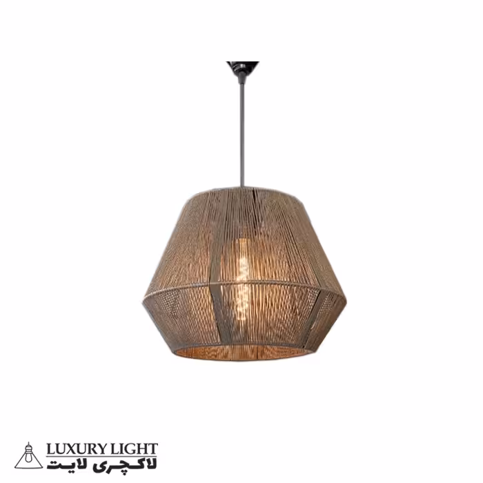 لوستر حصیری ایکیا IKEA مدرن مدل الماس متوسط