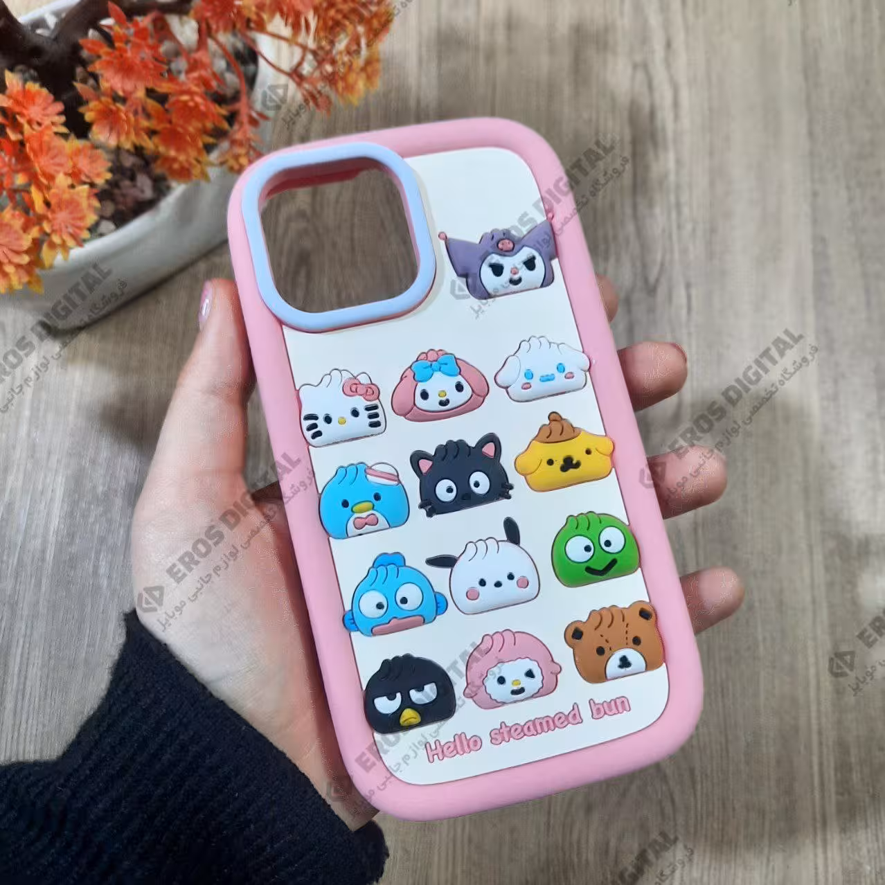 قاب گوشی iPhone 13 Pro Max مدل فانتزی Hello Steamed Bun