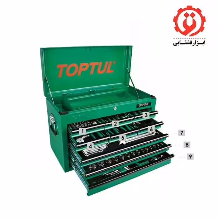 جعبه ابزار 9 کشو رومیزی تاپ تول مدل TBAA0901