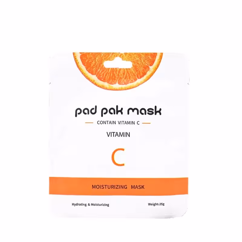 ماسک صورت ورقه ای مدل ویتامین C پد پاک 20 گرم