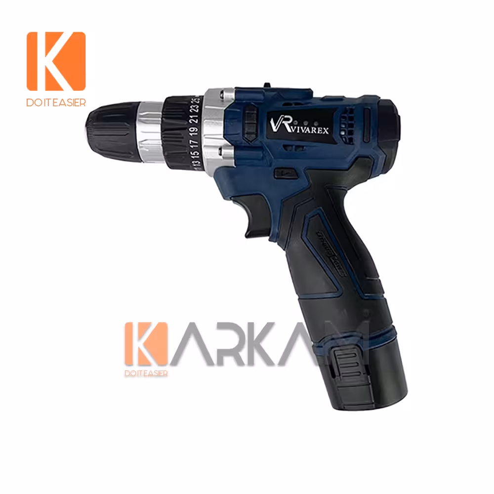 دريل شارژی دو باطری با لوازم VR1210-2A ويوارکس
