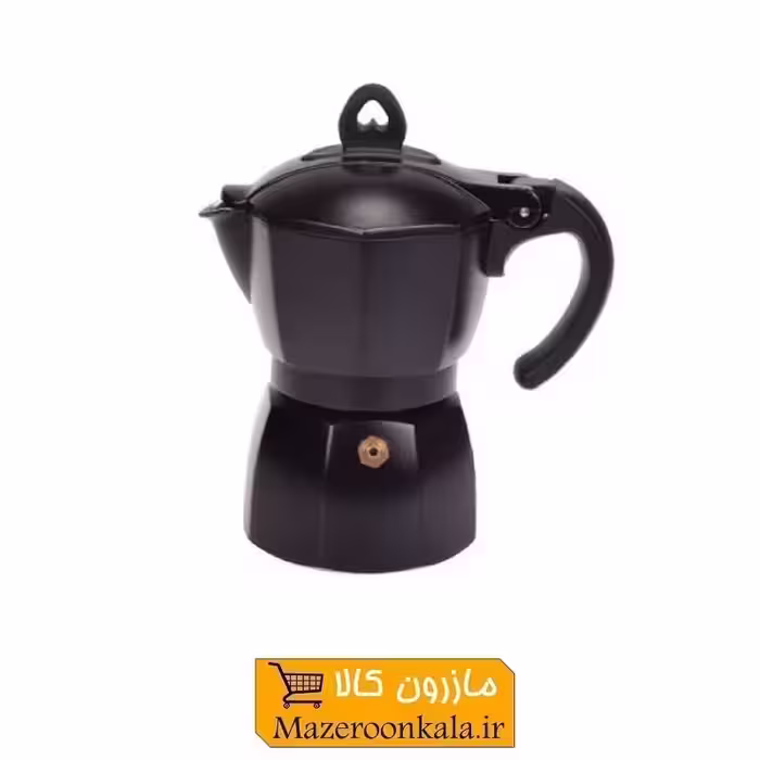 قهوه جوش موکا تفلون مشکی با رنگ کوره ای 6 کاپ HGJ-008