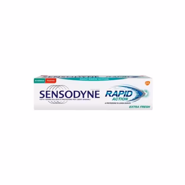 خمیردندان سنسوداین مدل Rapide action (extra fresh) محافظ شبانه روزی از دندان ها حجم 75 میل ساخت ایرلند