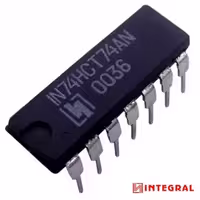 تراشه فیلیپ فلاپ 74HCT74AN پکیج DIP مارک INTEGRAL