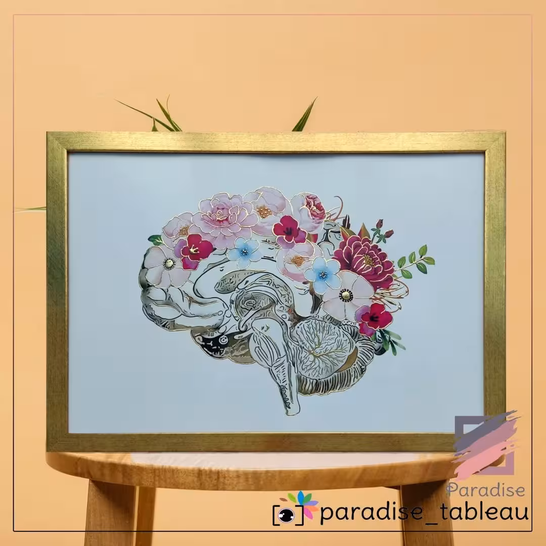 تابلو دکوراتیو طرح  مغز و اعصاب
