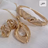 سرویس طرح طلای زنانه،برند مطرح ژوپینگ،دستبند فری سایز💍