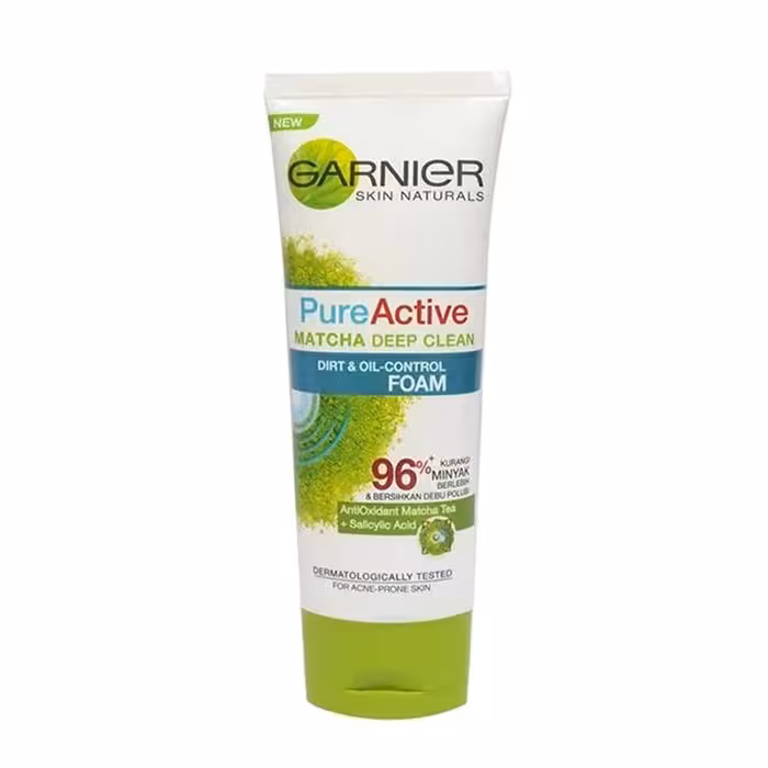 فوم پاک کننده و آنتی اکسیدان Pure Active Matcha گارنیر Garnier