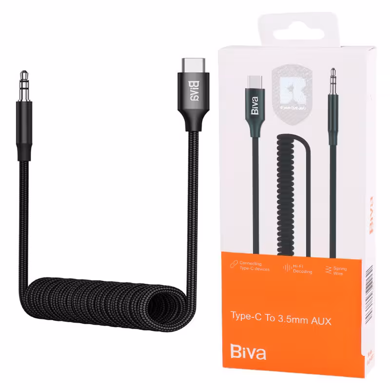 کابل تبدیل Type-C به AUX بیوا AUX-09T طول 1 متر