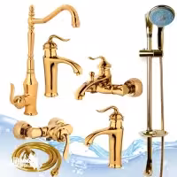 شیرالات 7تکه بامبو طلایی