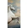 تابلو نقاشی رنگ روغن مدل رخش سپید کد 10
