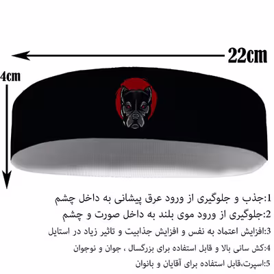 هدبند ورزشی آی تمر مدل سگ کد 116