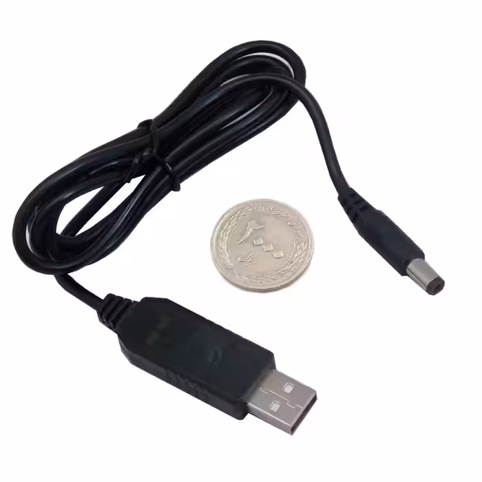 کابل تبدیل USB به DC کد 9V طول 1 متر