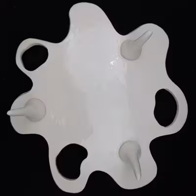 شیرینی خوری سرامیکی هیوا طرح جبه پایه دار کد 10998801