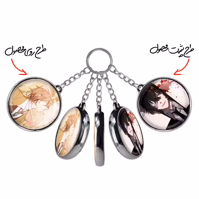 جاکلیدی خندالو طرح دازای اوسامو انیمه سگ های ولگرد بانگو مدل دوطرفه کد 1368013682