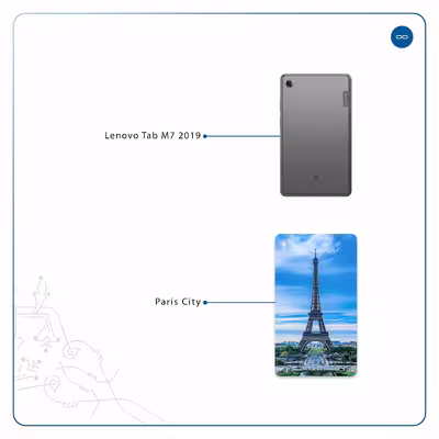 برچسب پوششی ماهوت مدل Paris City مناسب برای تبلت لنوو Tab M7 2019