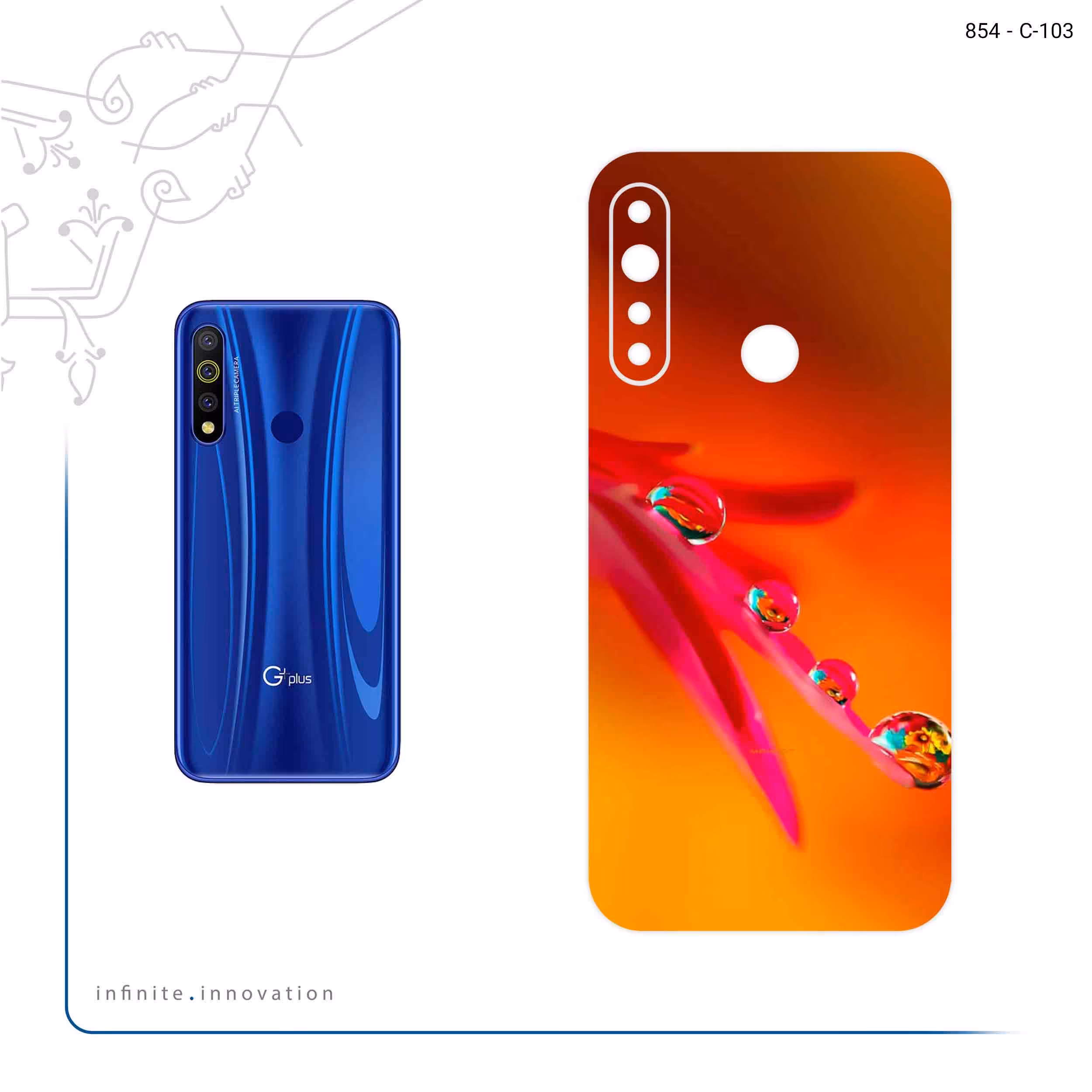 برچسب پوششی ماهوت مدل Plant dew مناسب برای گوشی موبایل جی پلاس P10 Plus