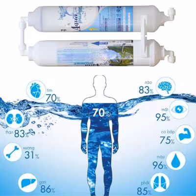 فیلتر تصفیه آب یخچال و فریزر آکوا پیورست مدل NEW FILTER - RX 2500G مجموعه 2 عددی