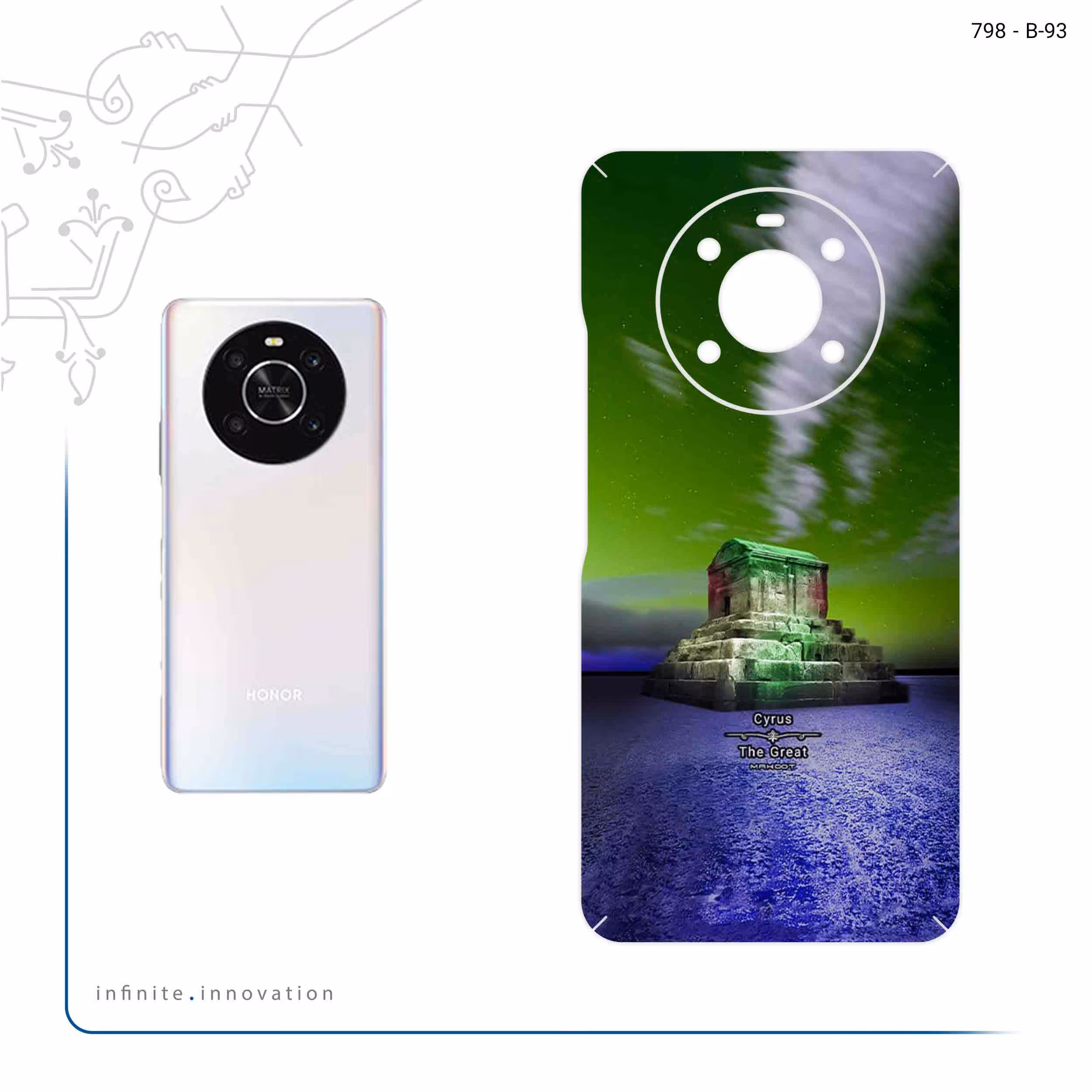 برچسب پوششی ماهوت مدل Tomb of Cyrus the Great مناسب برای گوشی موبایل آنر X9 4G