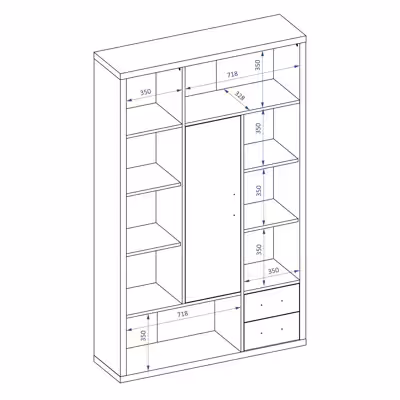 کمد اداری هیراد مدل K172-MDF