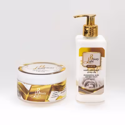 کرم آبرسان لایت بیوتی مدل شی باتر آرگان حجم 250 میلی لیتر به همراه کرم آبرسان لایت بیوتی مدل آرگان شی باتر حجم 200 میلی لیتر مجموعه 2 عددی