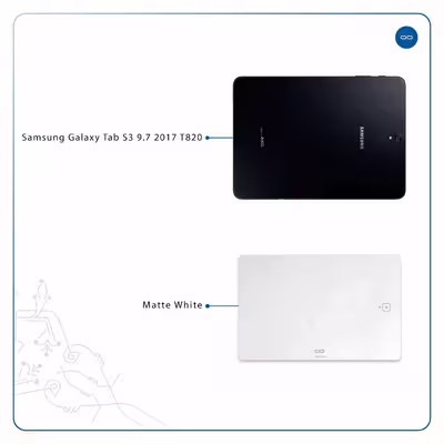 برچسب پوششی ماهوت مدل Matte-White مناسب برای تبلت سامسونگ Galaxy Tab S3 9.7 2017 T820