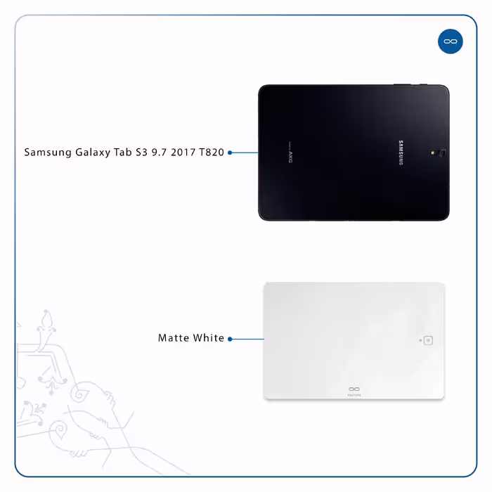 برچسب پوششی ماهوت مدل Matte-White مناسب برای تبلت سامسونگ Galaxy Tab S3 9.7 2017 T820